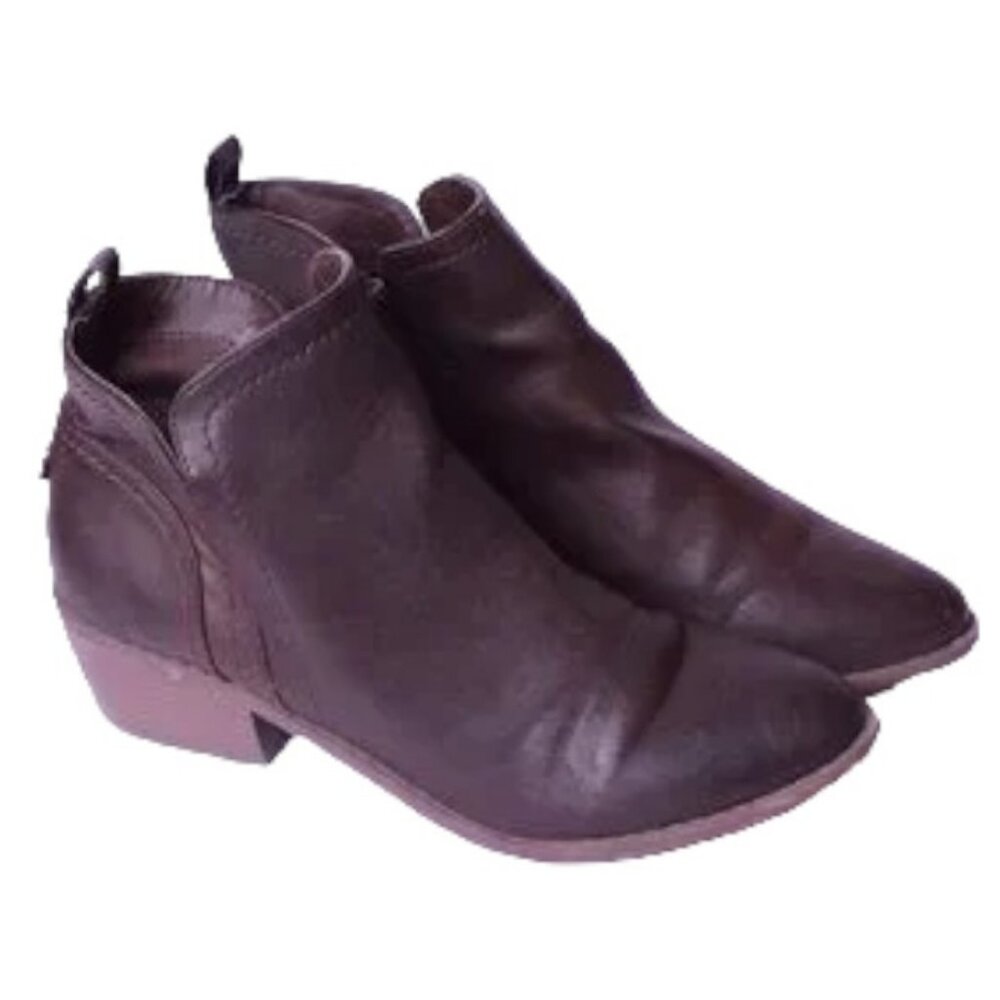 G By Guess Women's Casual Brown Faux Leather Western Ankle Booties Fall  Size 8M